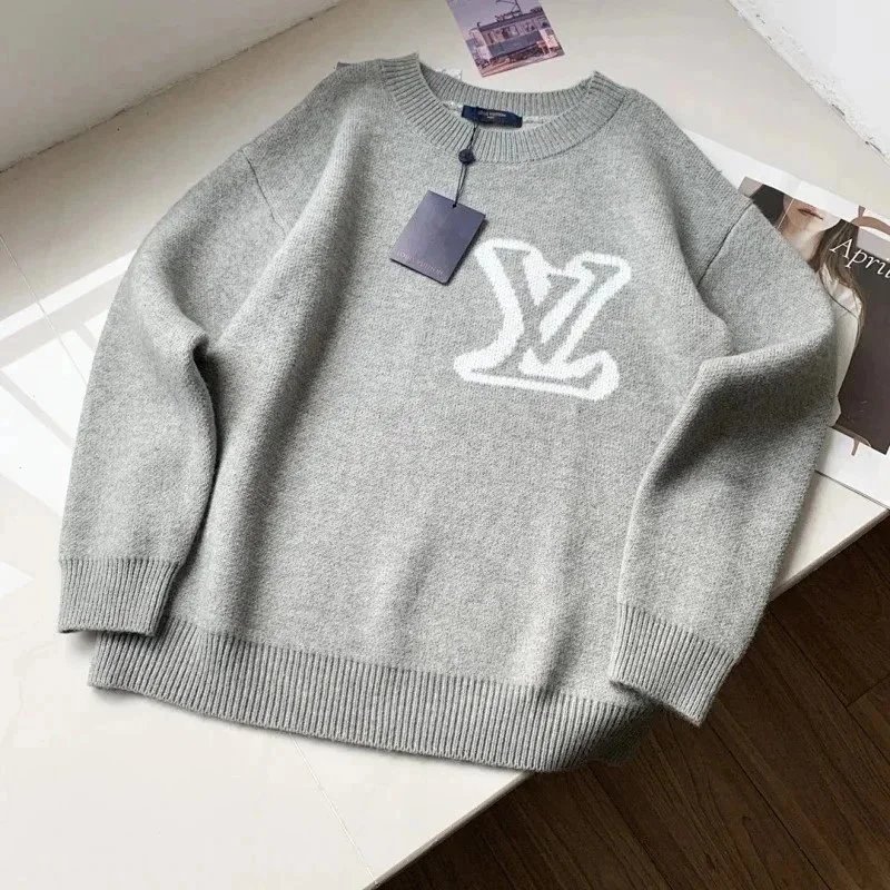 Jersey de Punto con Cuello Redondo y Motivo LV Louis Vuitton