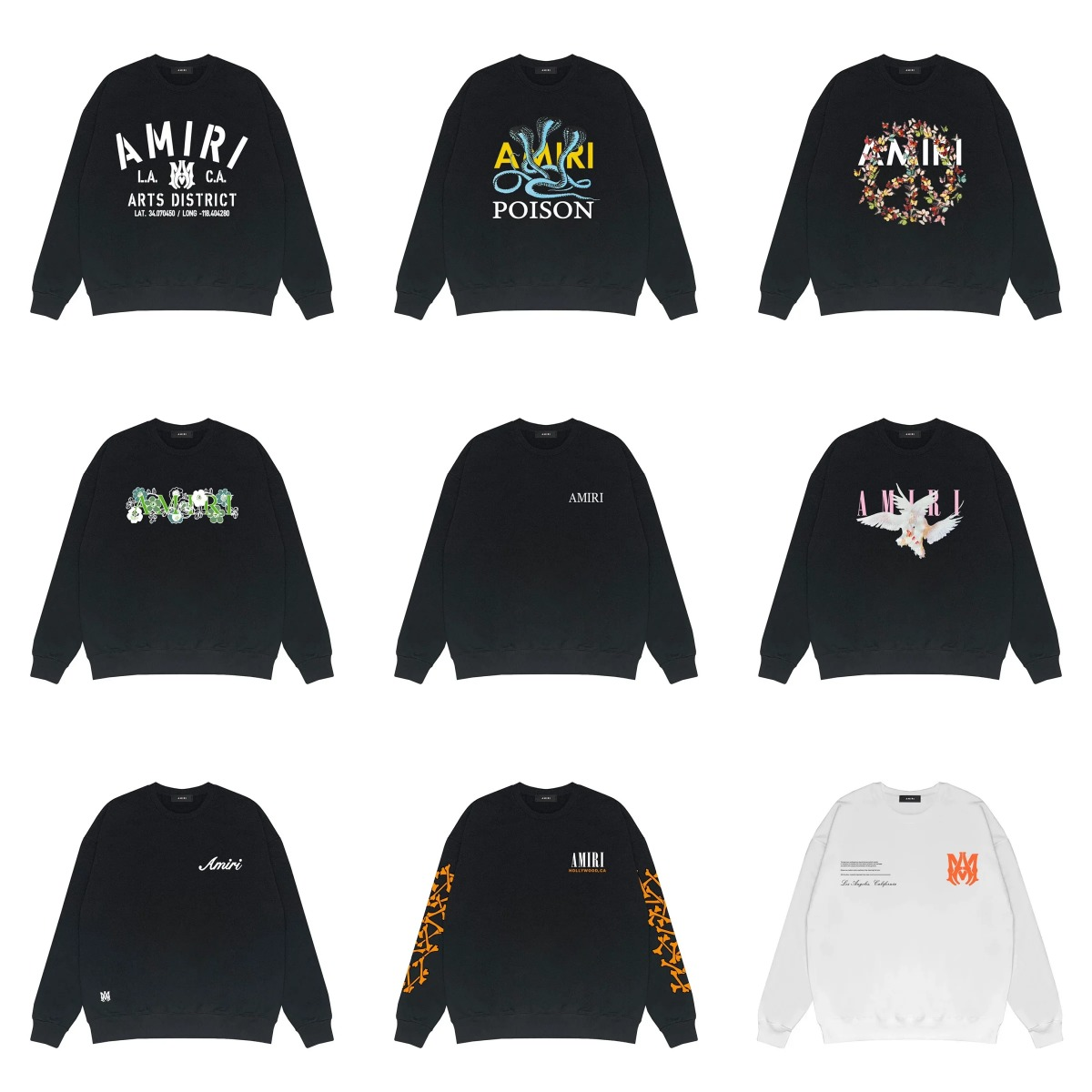 Amiri Graphic Crewneck Sweatshirt