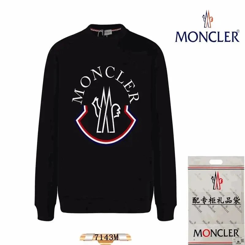 Moncler 图案印花圆领长袖卫衣