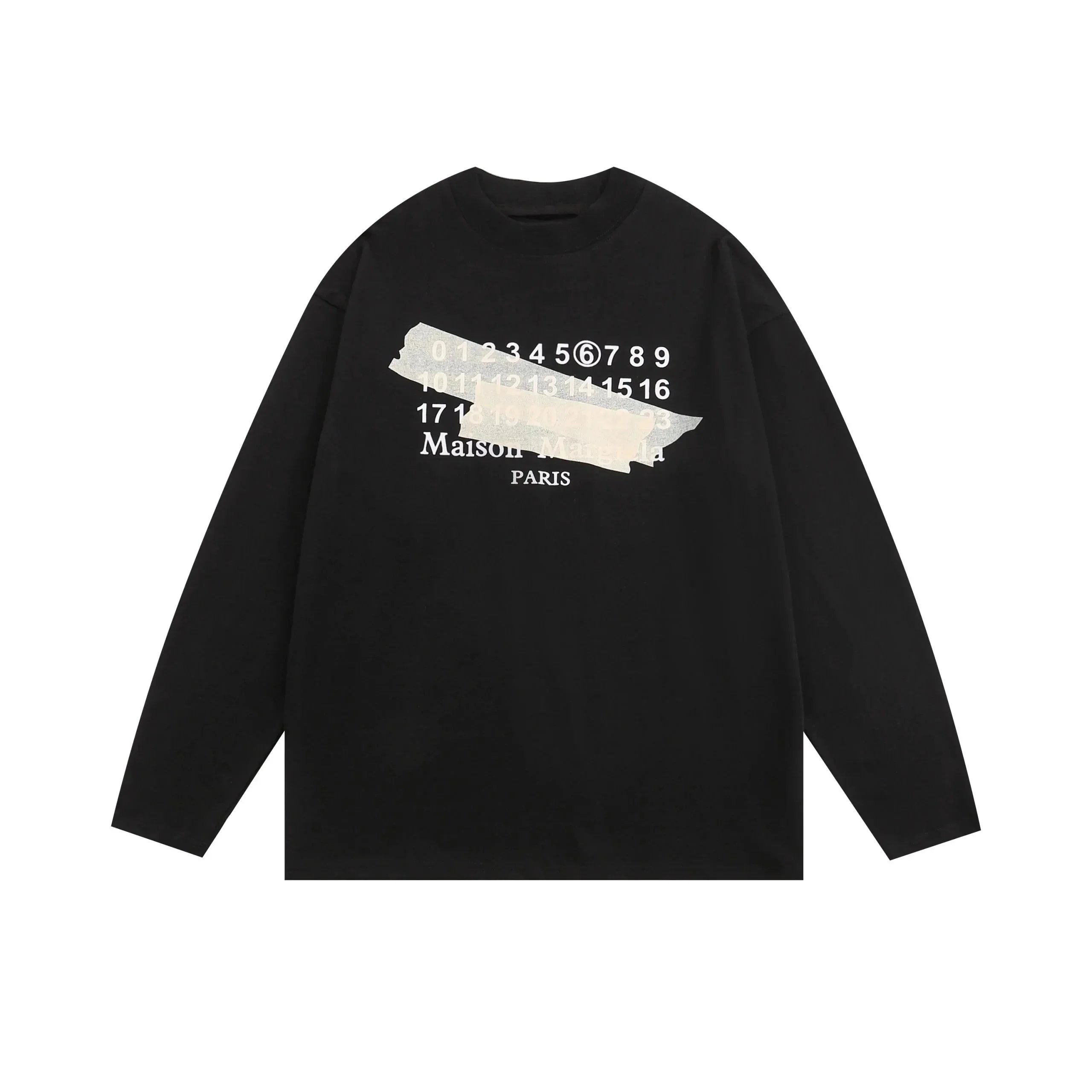 Maison Margiela Graphic Crew-Neck Long-Sleeve Tops
