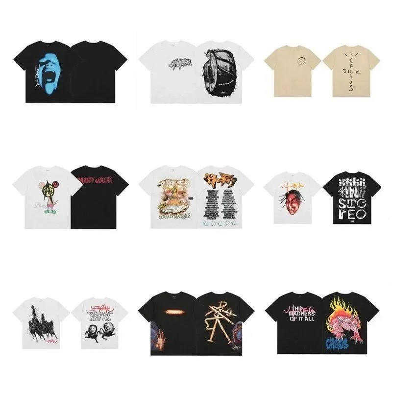 Camisetas de cuello redondo con estampados gráficos variados en negro, blanco, arena y marrón