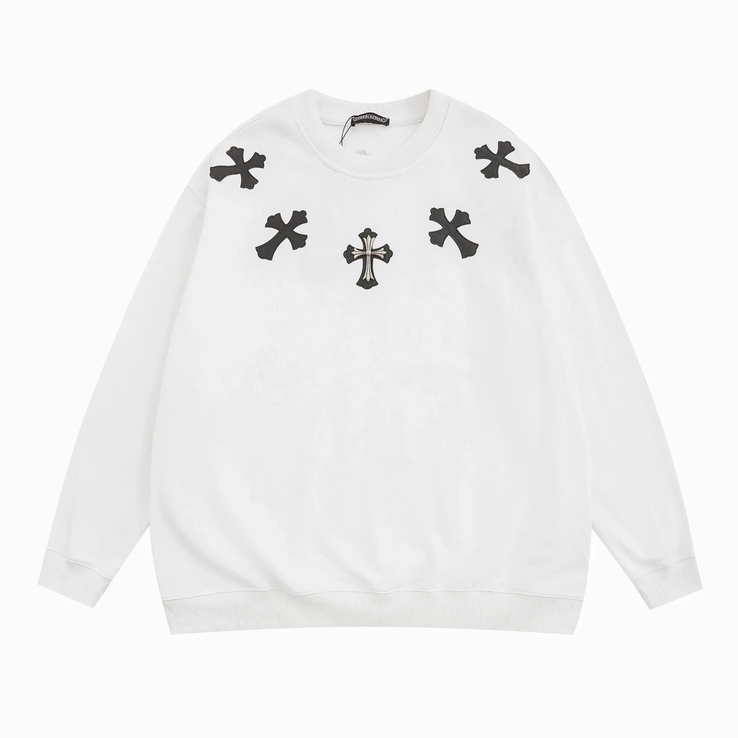 Bluza Chrome Hearts z okrągłym dekoltem i różnymi motywami