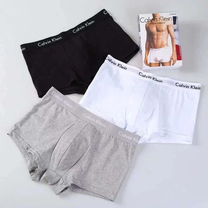 Bokserki Calvin Klein dla mężczyzn w jednolitych kolorach, 3-pak w pudełku