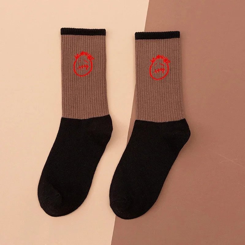 Chaussettes graphiques à tige mi-haute, motifs paisley, 3PCS, 36-43