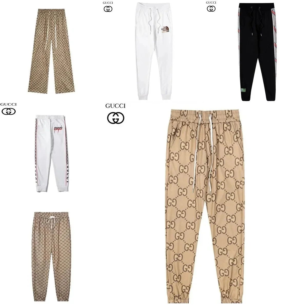 Pantalones de chándal Gucci con monograma y franjas laterales variadas