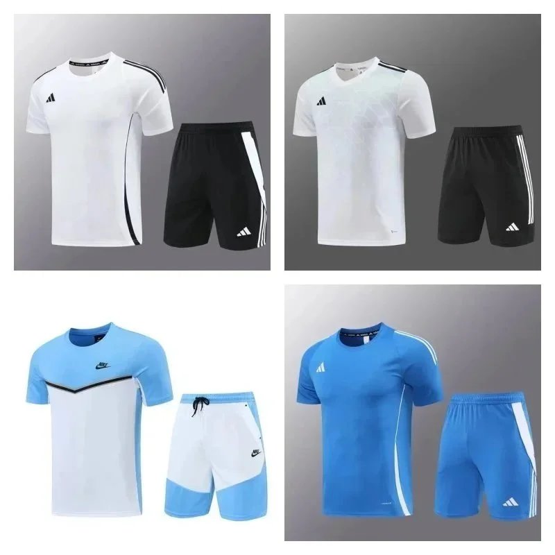 Completi con maglia a maniche corte e shorts a blocchi di colore