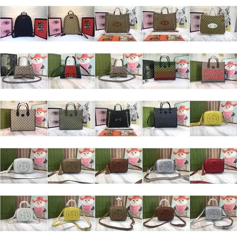 Surtido de bolsos Gucci — Varios estilos y tamaños ilustrados