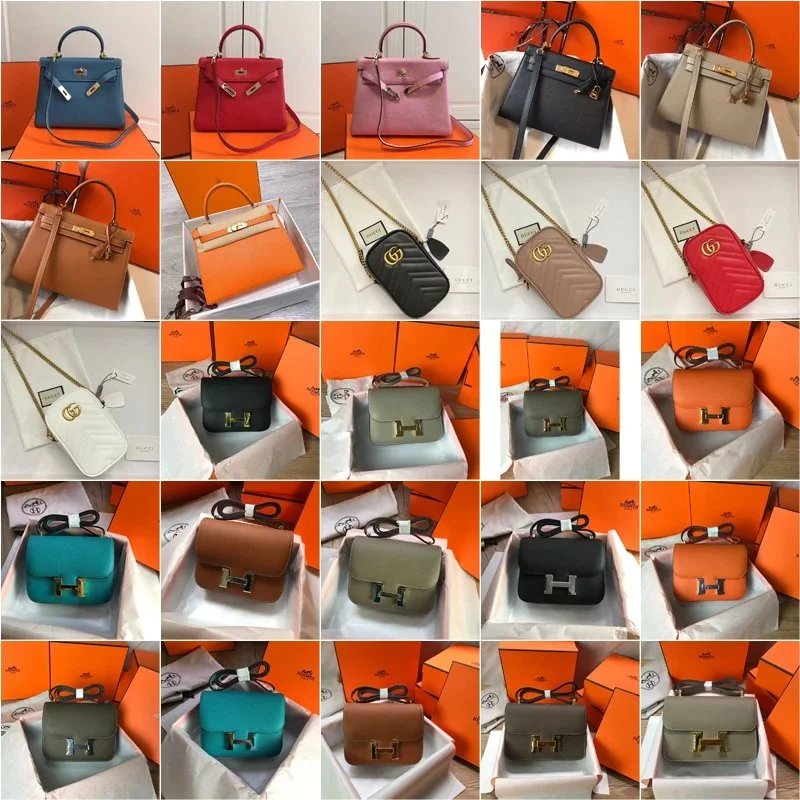 Gemischte Auswahl an Handtaschen und Umhängetaschen