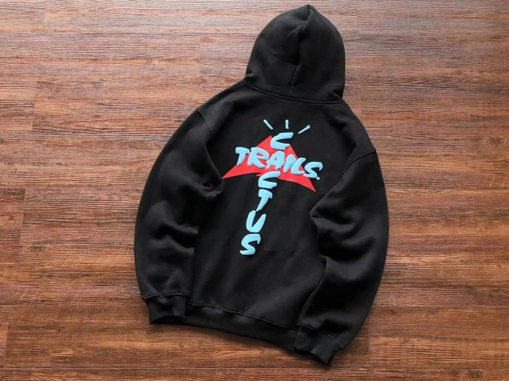 Mikina s kapucí Travis Scott s potisky na zádech