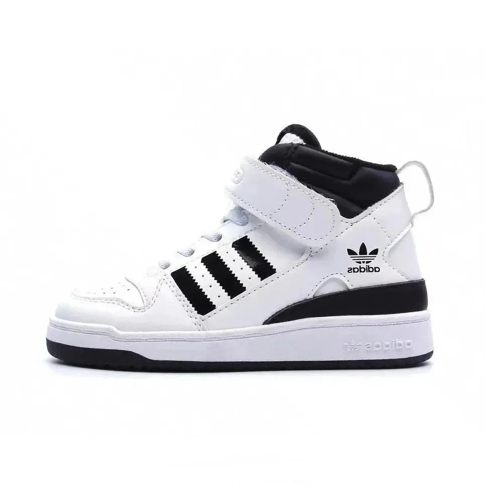 Adidas Forum Mid Trainers with an Ankle Strap and Side Stripes