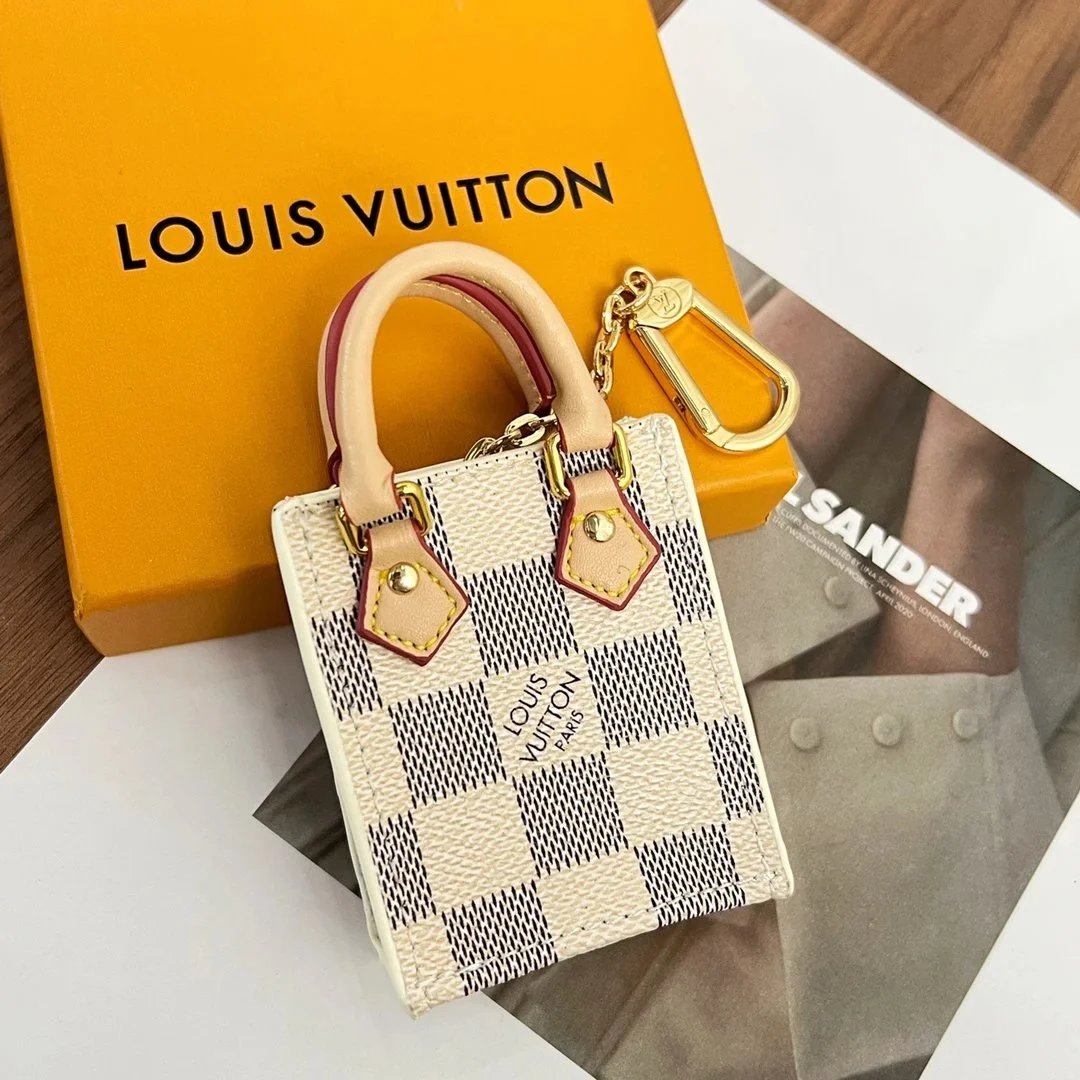Louis Vuitton Mini Music Bag Keychain Charm in Checkered Pattern
