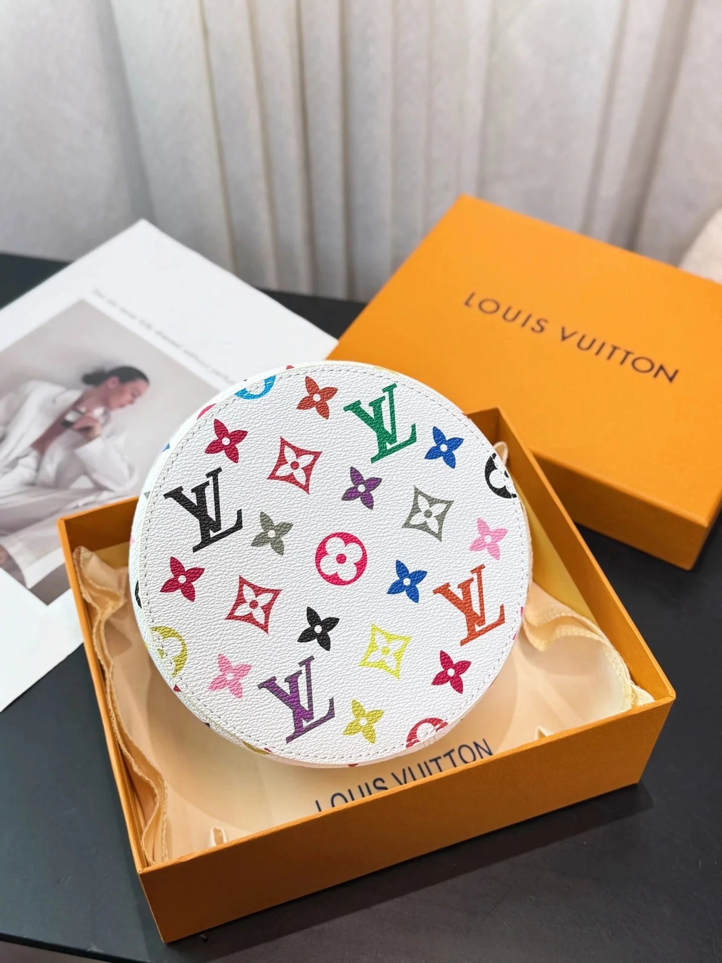 Louis Vuitton Multicolor Monogram Round Candy Box with Lid