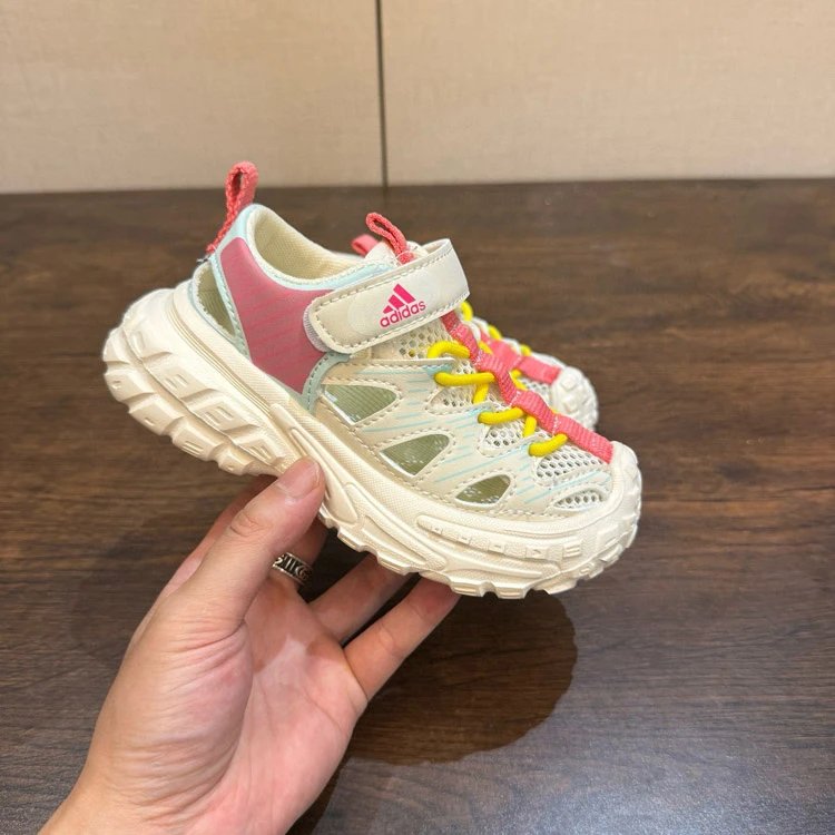 adidas Kids' Cut-Out Cage Sandals with Hook-and-Loop Strap