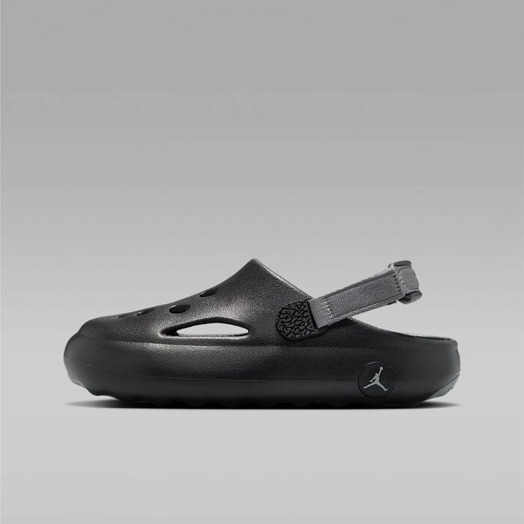 Jordan Kids' Clog Sandals with Oval Cutouts and Back Strap