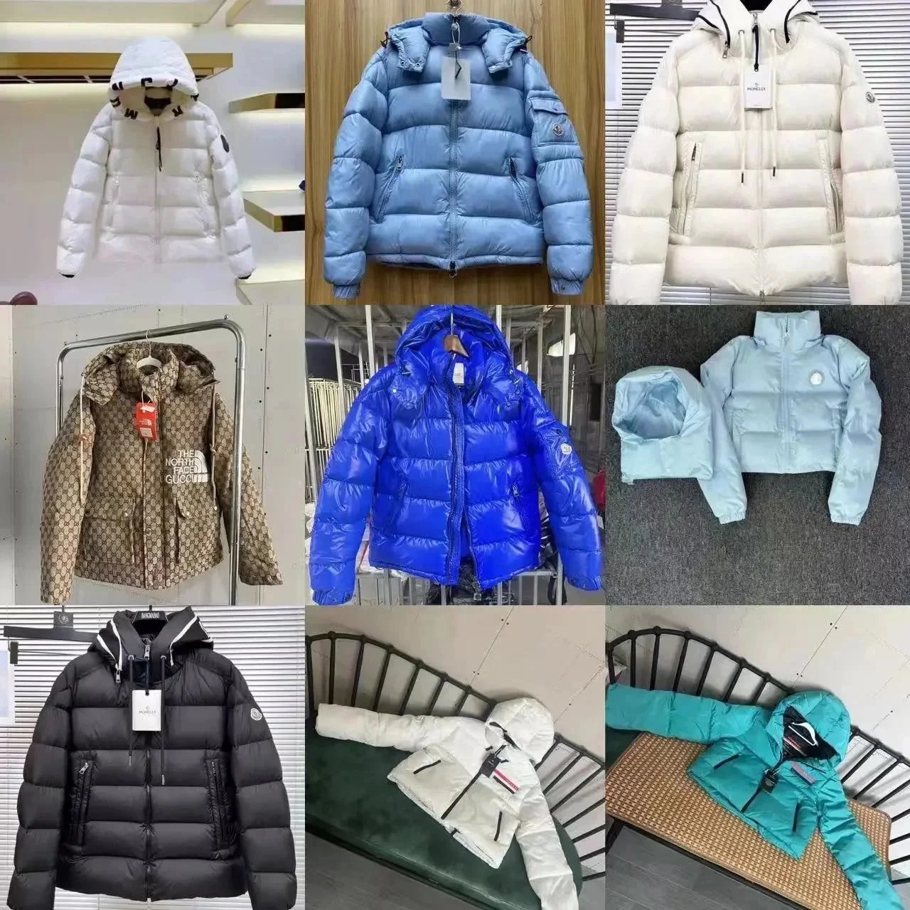 Mixed Hooded Quilted and Collared Patchwork Jacket Selection