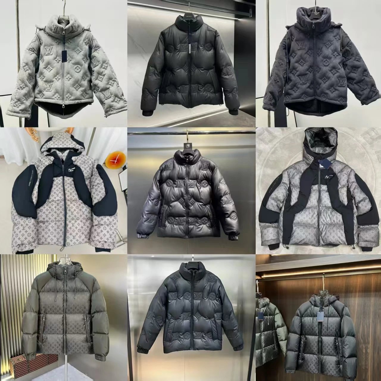 Louis Vuitton Monogram Puffer Jackets and Knit Sweaters