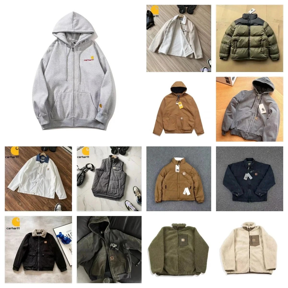Carhartt Auswahl an Hoodie und Zipped-Jacken, verschiedene Designs