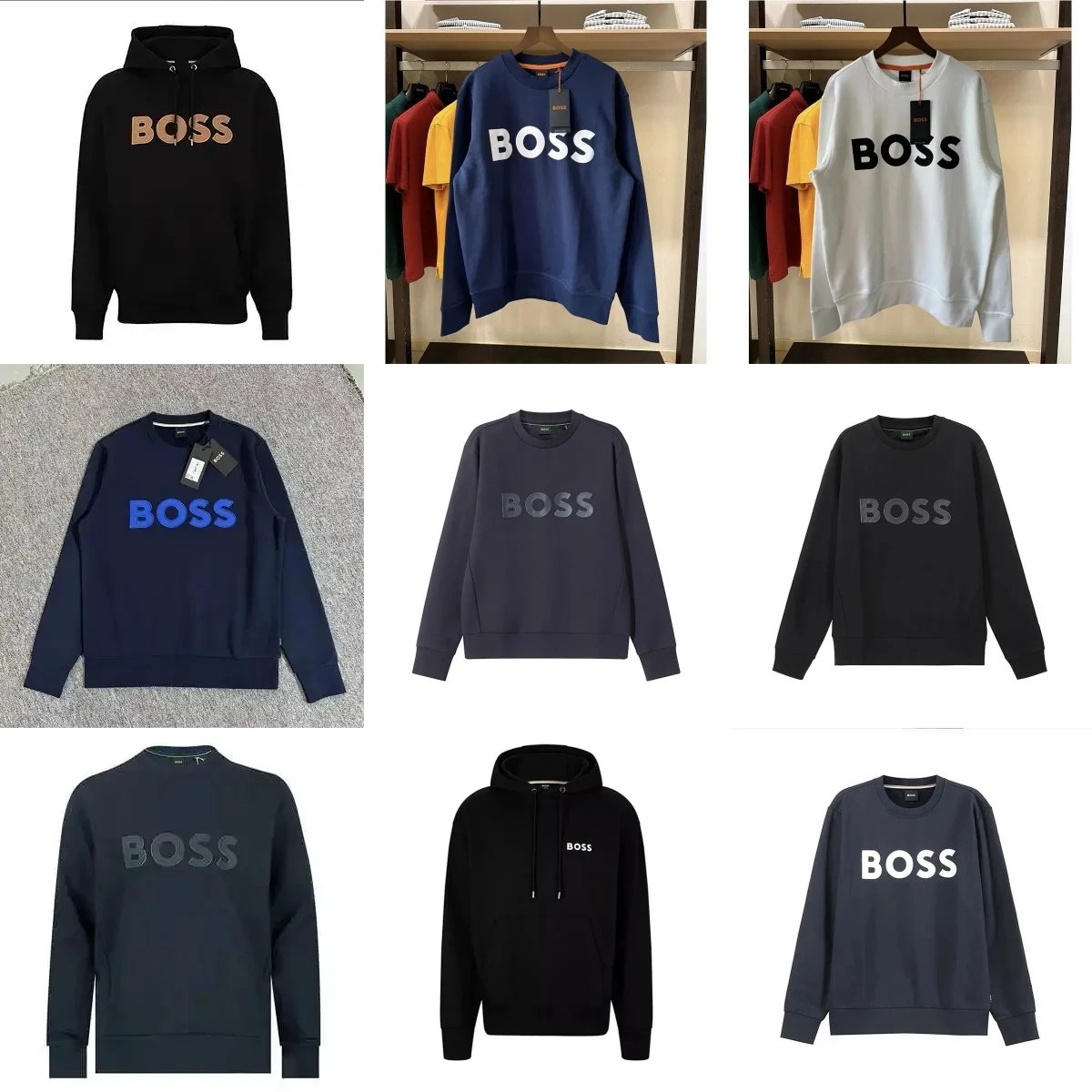 Collection de sweats et sweats à capuche BOSS à logo, coloris variés