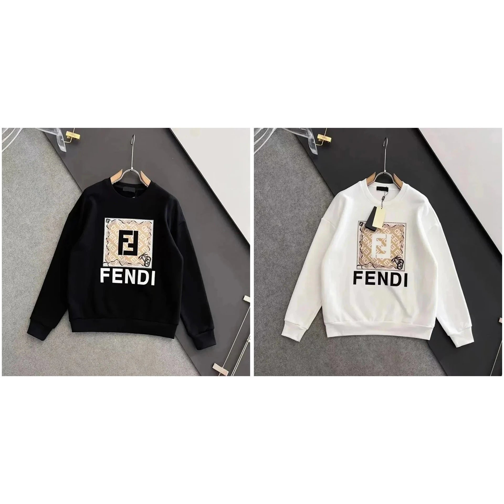 Bluza Fendi z kwadratowym motywem FF