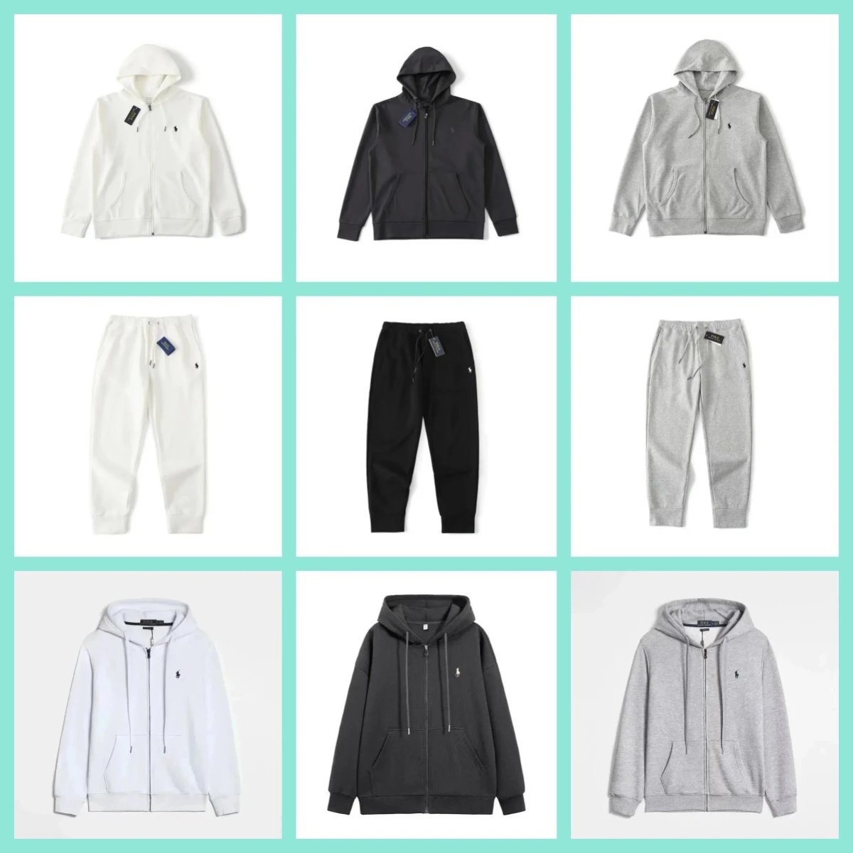 Sweat à capuche zippé Polo et pantalon de jogging à cordon