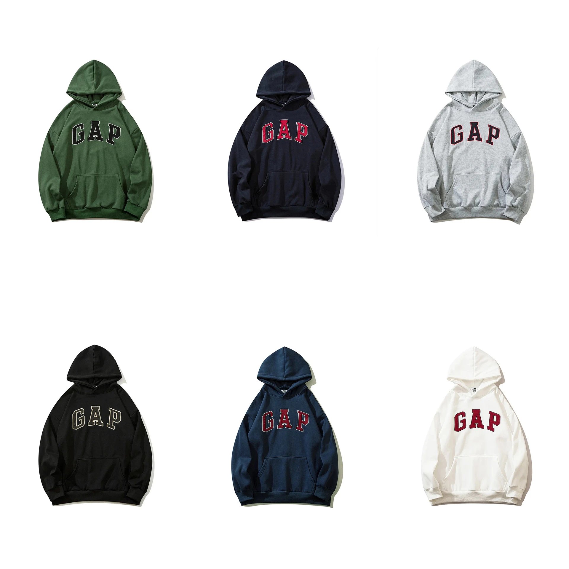 Felpa GAP con cappuccio, logo ad arco e tasca a canguro