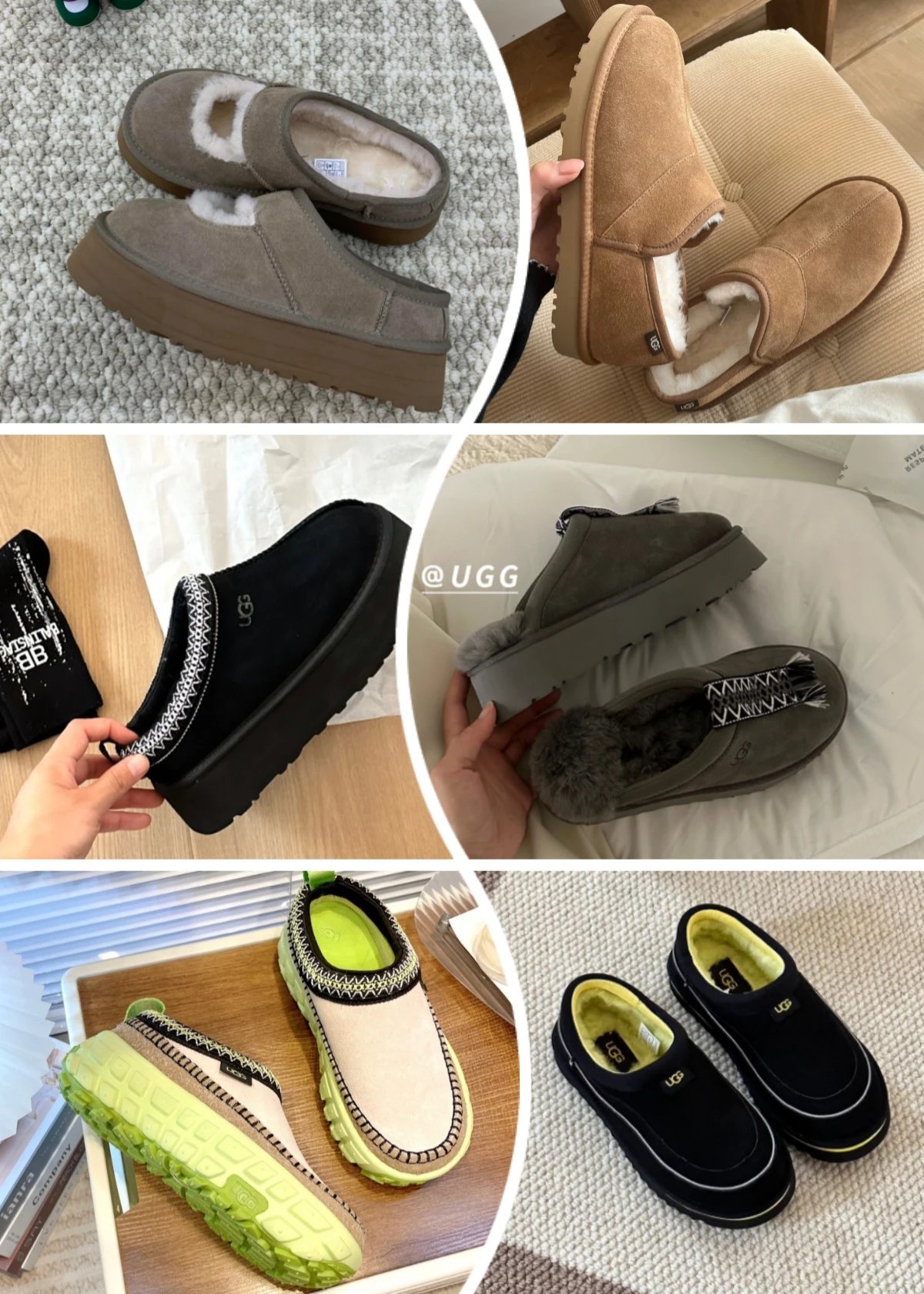 Nízké nazouvací boty UGG s platformovou podrážkou a přezkou