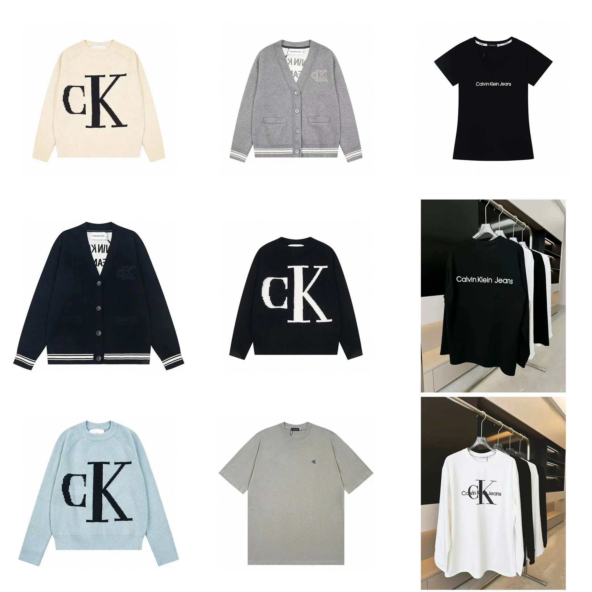Calvin Klein CK Knit Cardigan and Logo Top Selection
