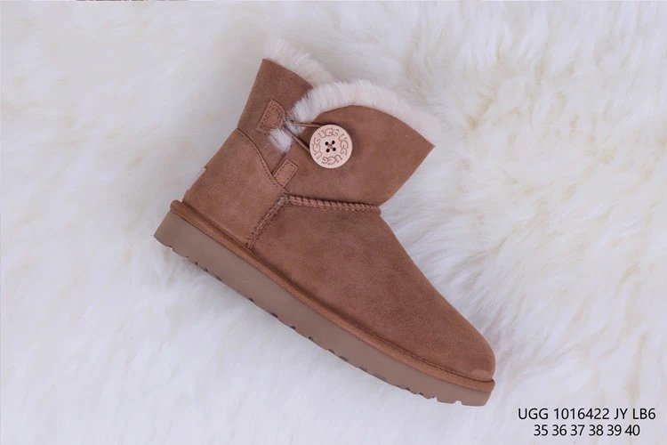 UGG Short Button-Trim Ankle Boots in Chestnut, Gray or Black