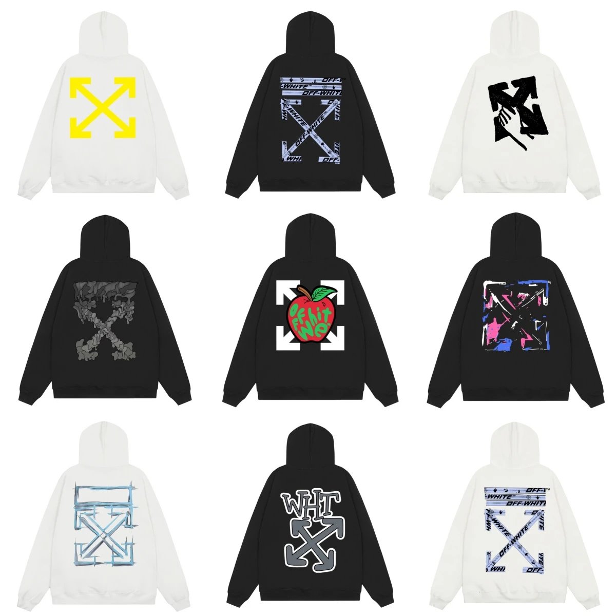 Sudaderas con capucha gráficas, prendas de cuello en V y cárdigan surtidos, S-XL