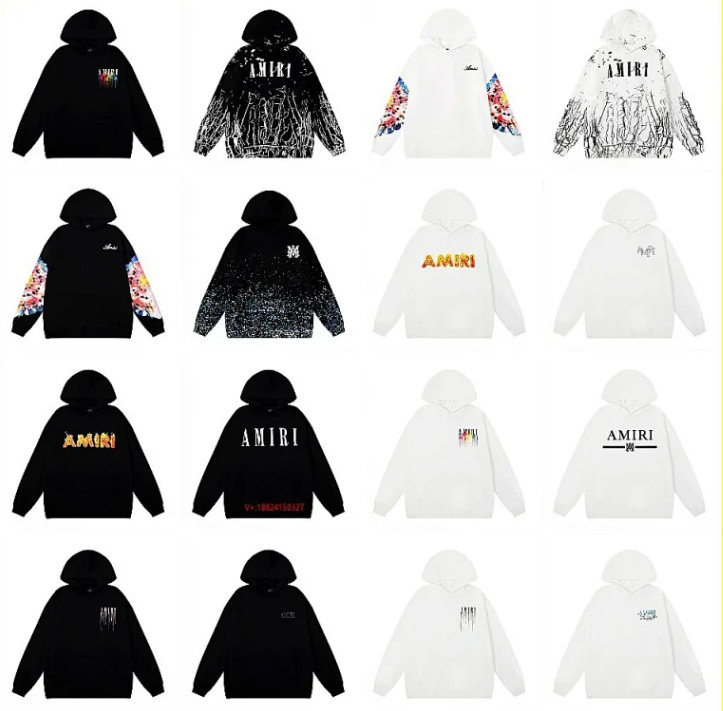 Moletom com capuz Amiri com logo e estampas de respingos e gotejamentos