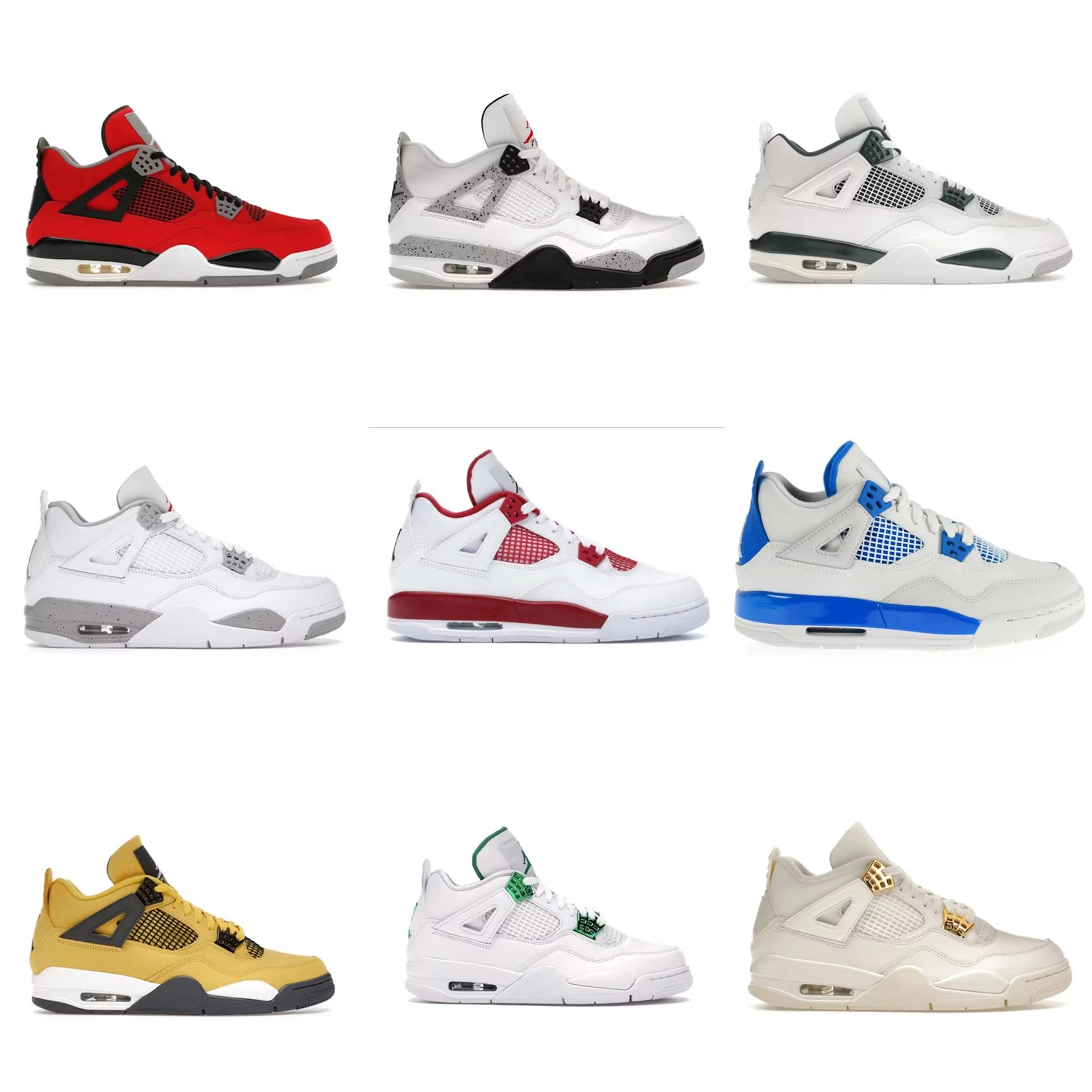 Baskets Air Jordan 4 mi-hautes en plusieurs coloris
