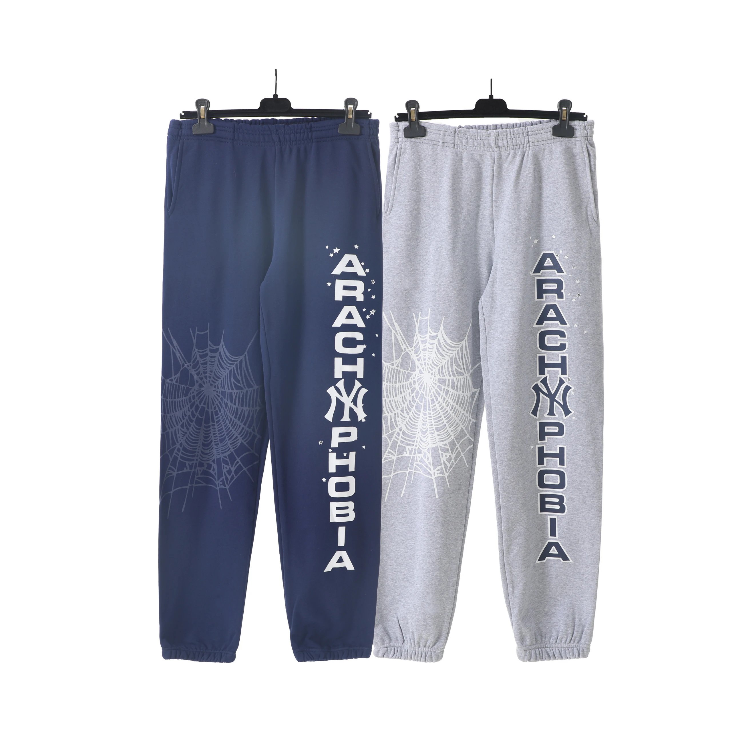 Sp5der joggers met Arachnophobia-print in donkerblauw of grijs