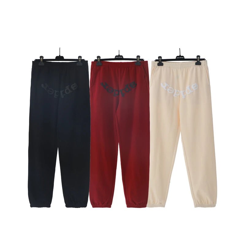 Sp5der joggingbroek met gebogen reliëfdruk
