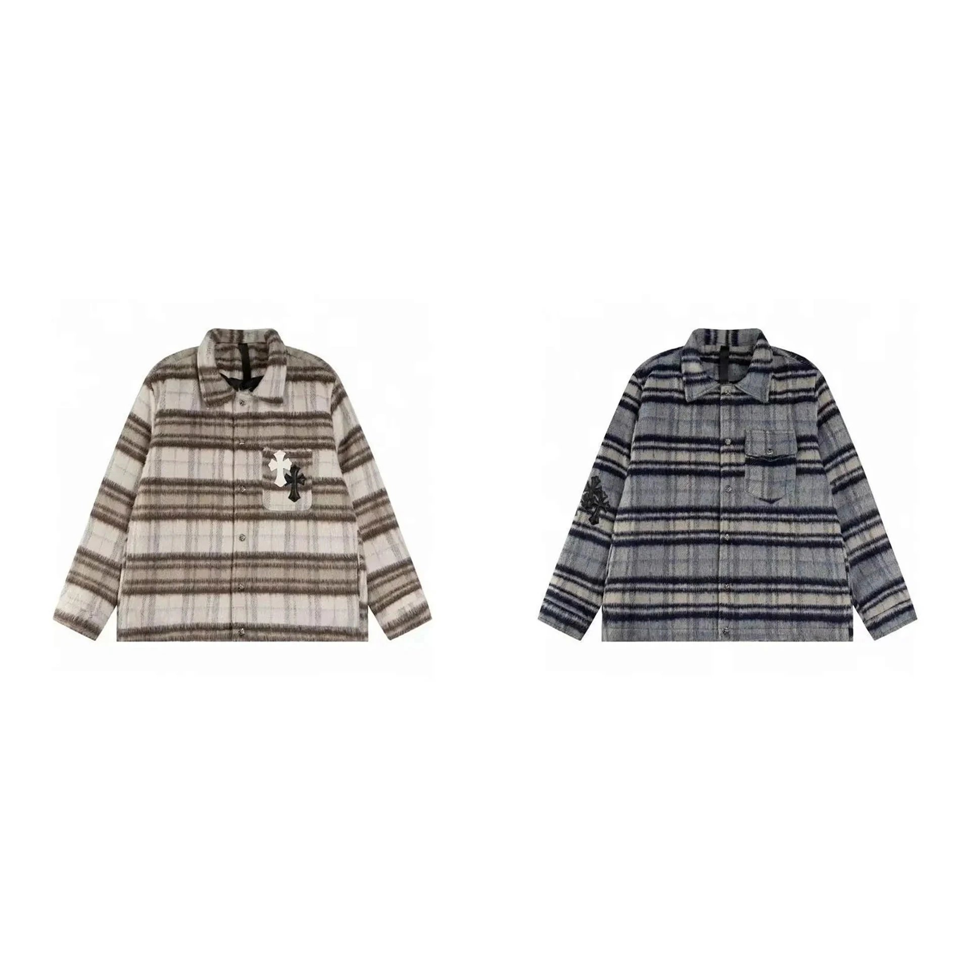 Chrome Hearts shirt — plaid · point collar