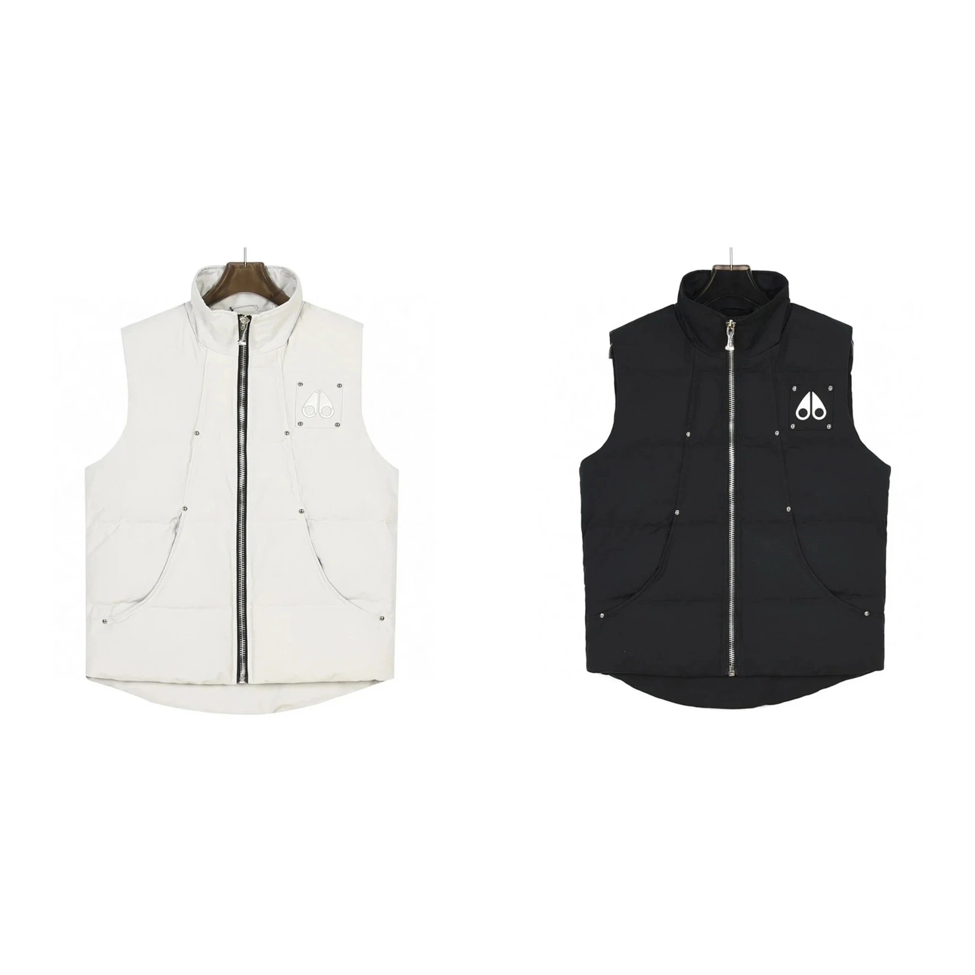 Vesta Moose Knuckles — stojáček · Zapínání na zip