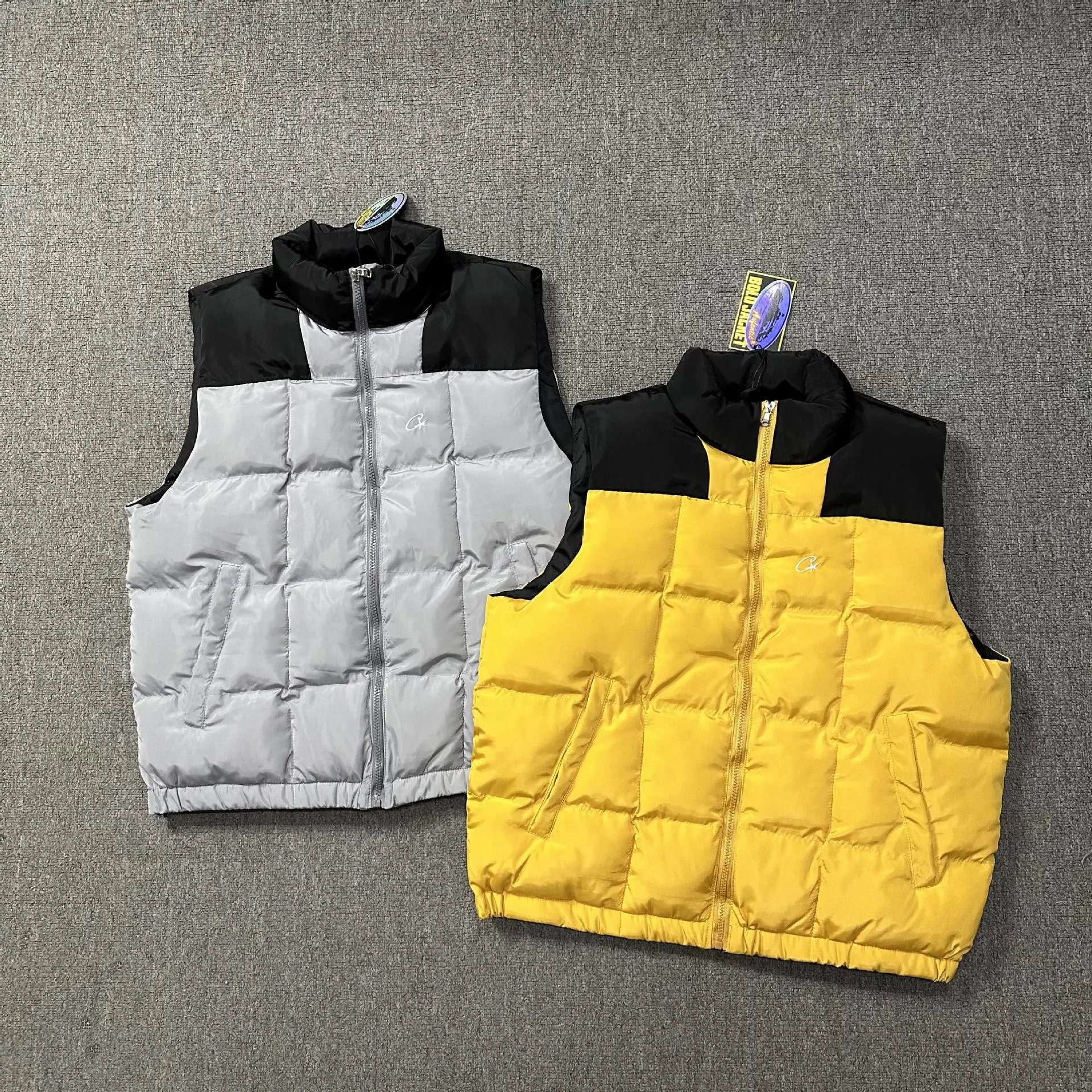 vest Corteiz — quilted · stand collar