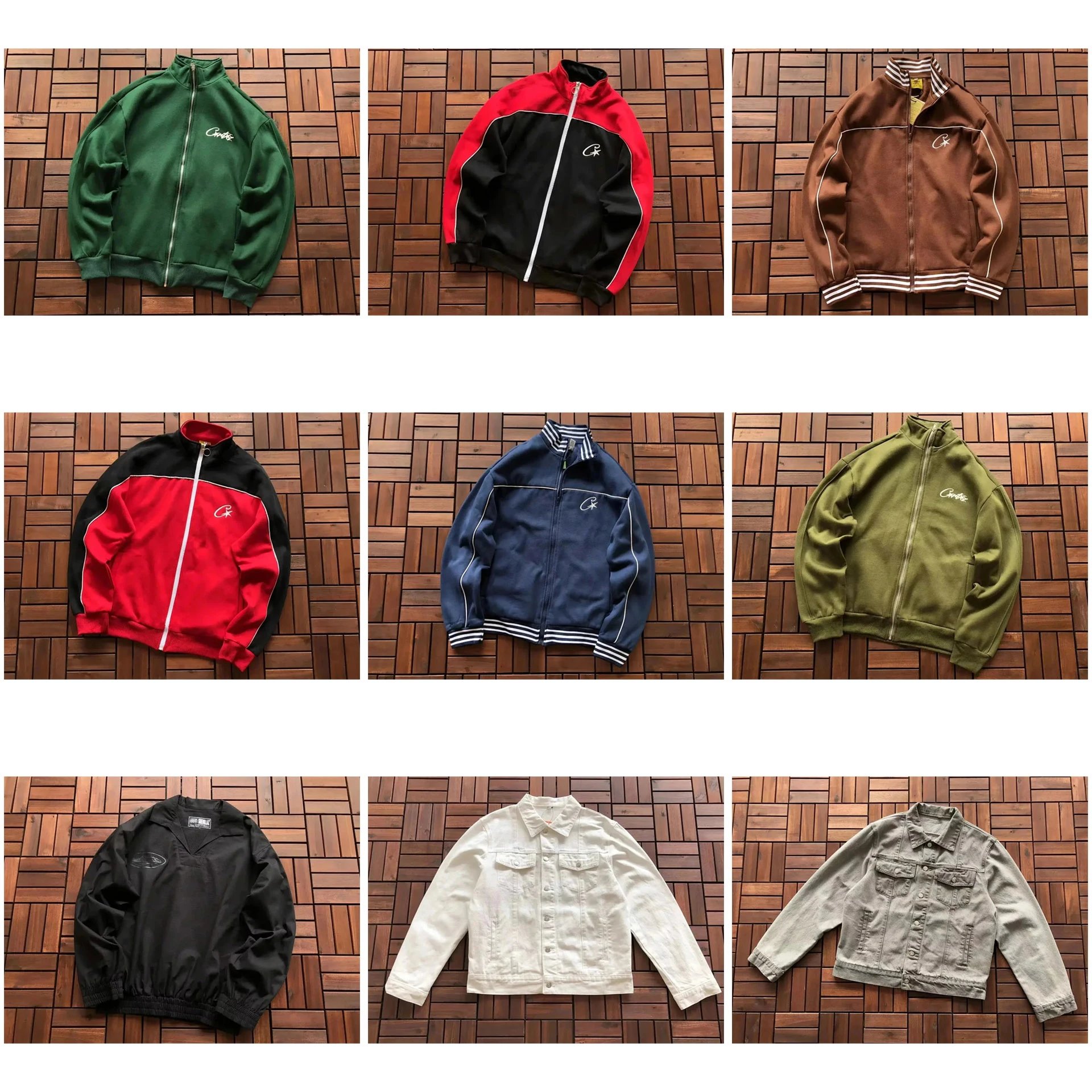 Corteiz jacket — stand collar · zip closure