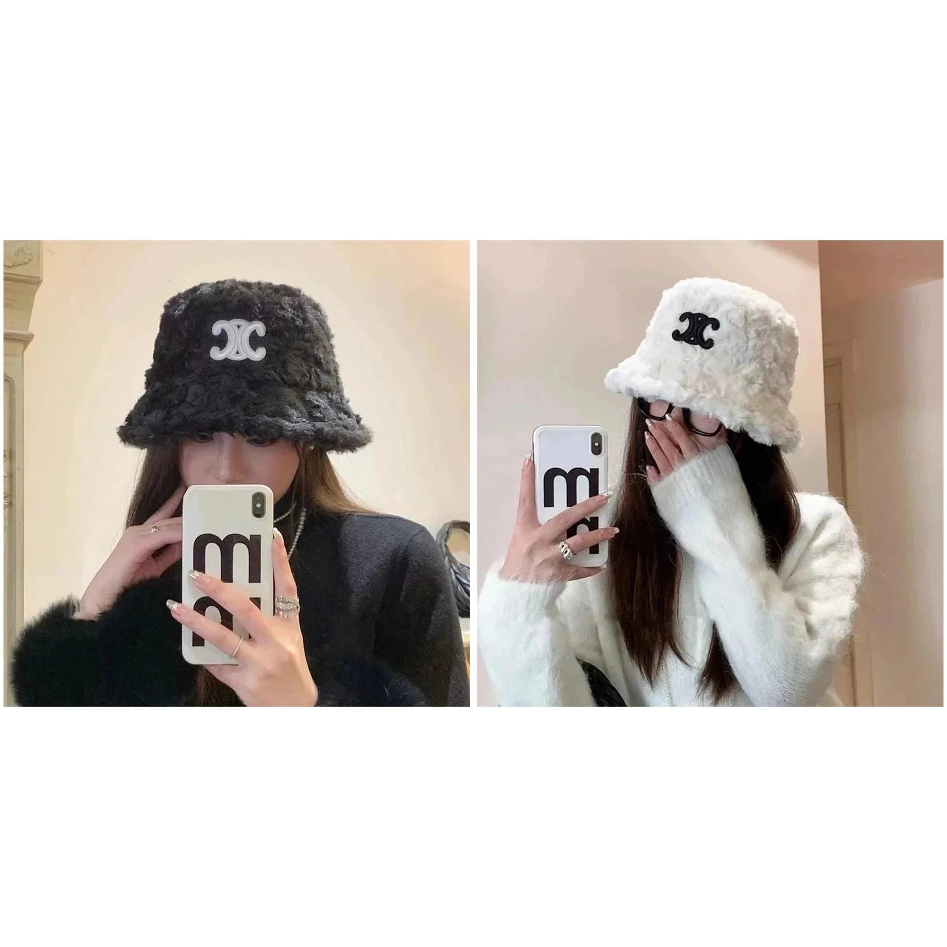 Textured Bucket Hat with Contrasting Curved Emblem