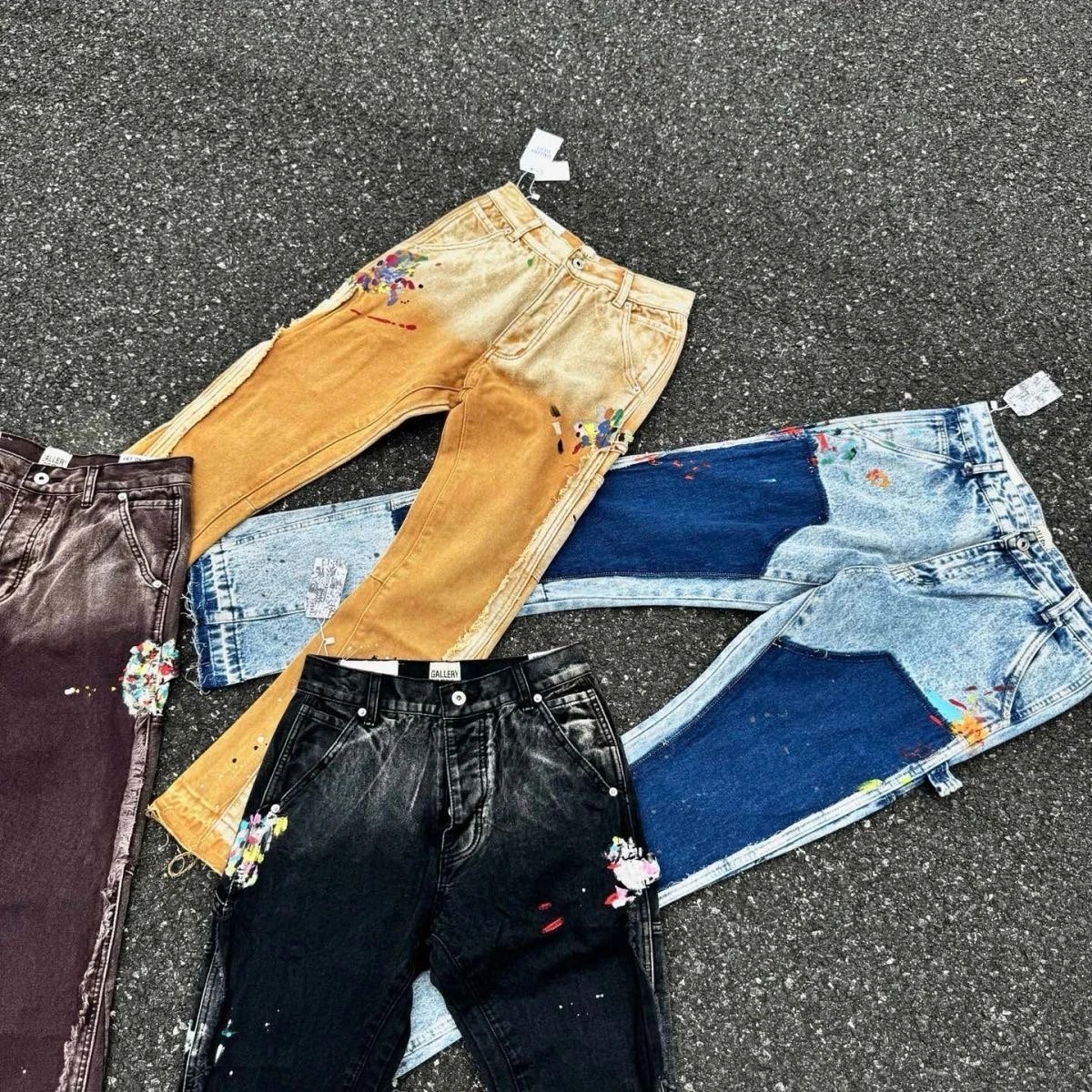 Gallery Dept. jeans — bälteshällor · Sliten effekt