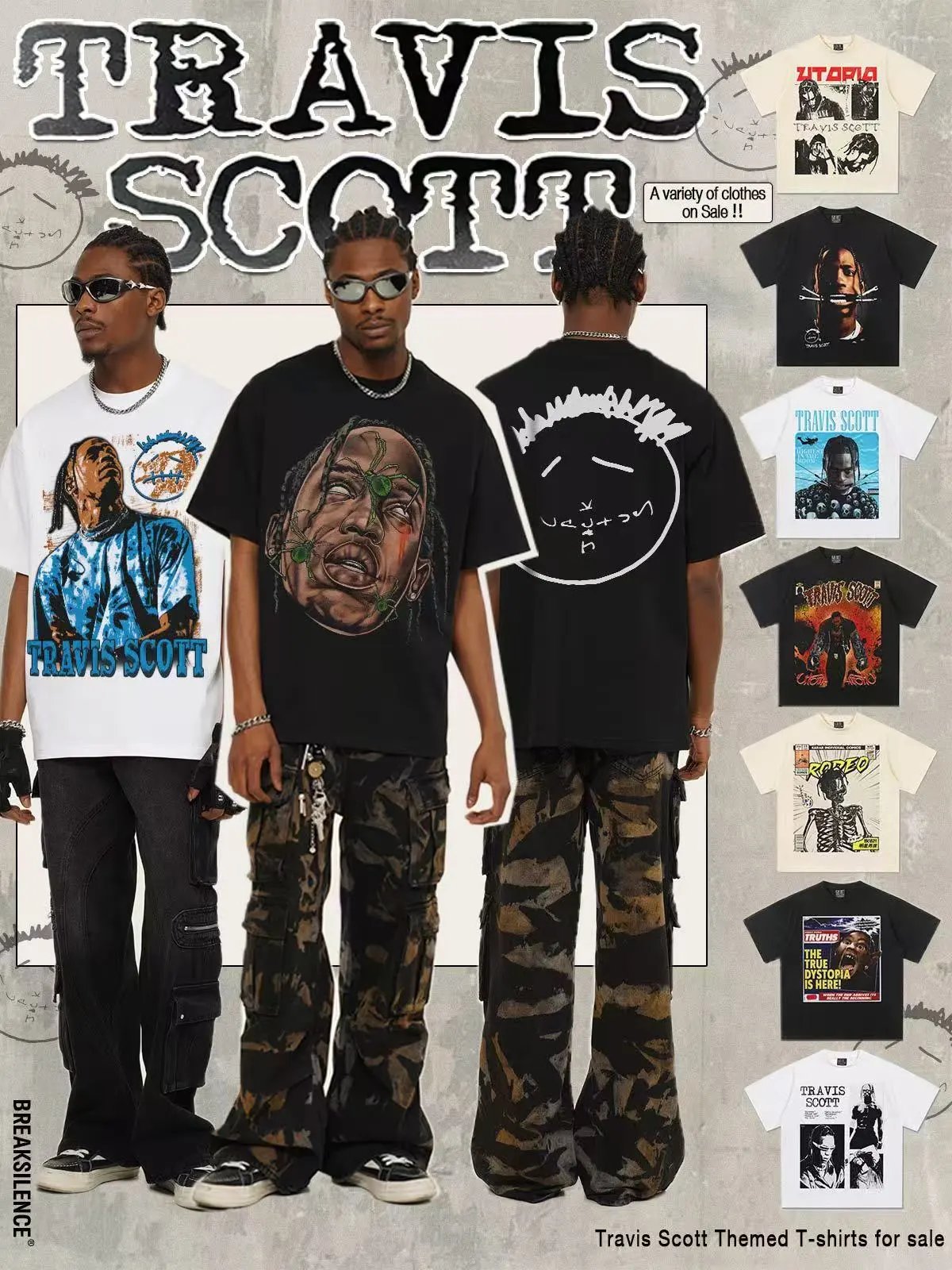 Tričko Travis Scott — Grafický potisk · Krátké rukávy