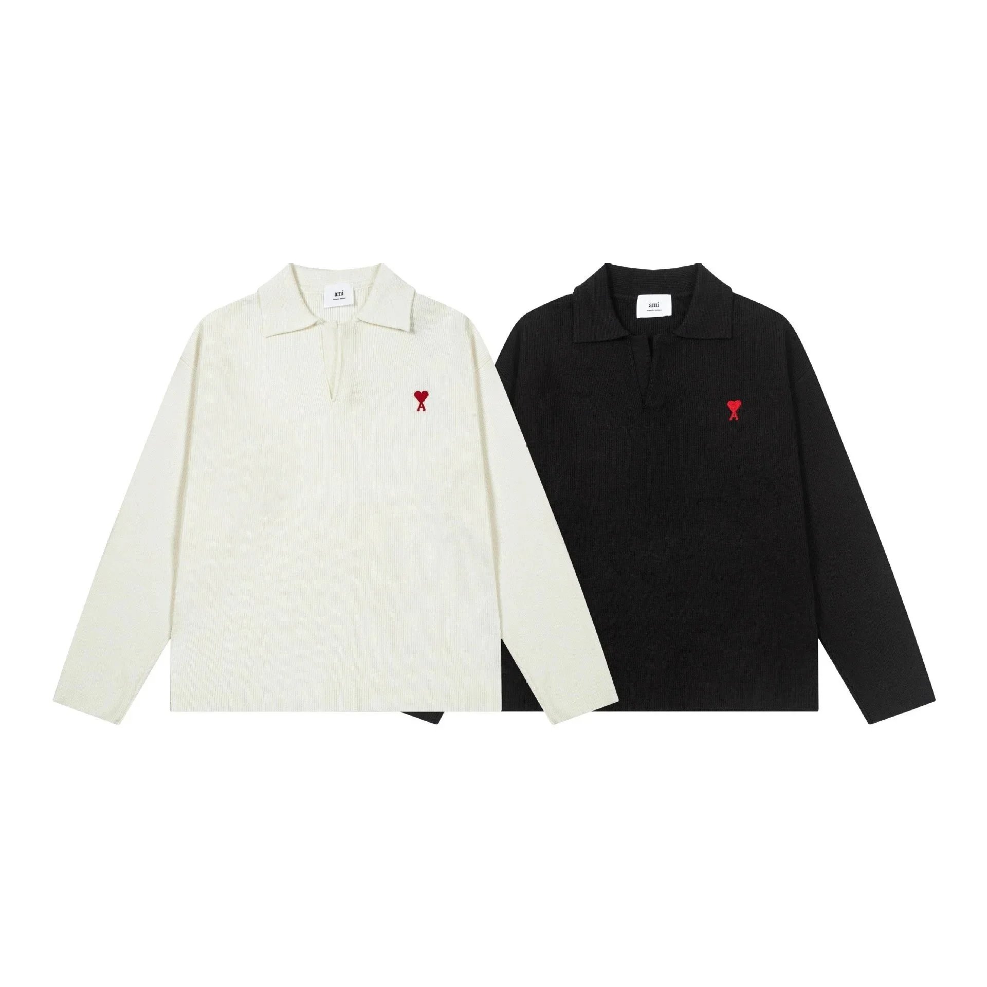 AMI Paris poloshirt — Klein hart · Lange mouwen