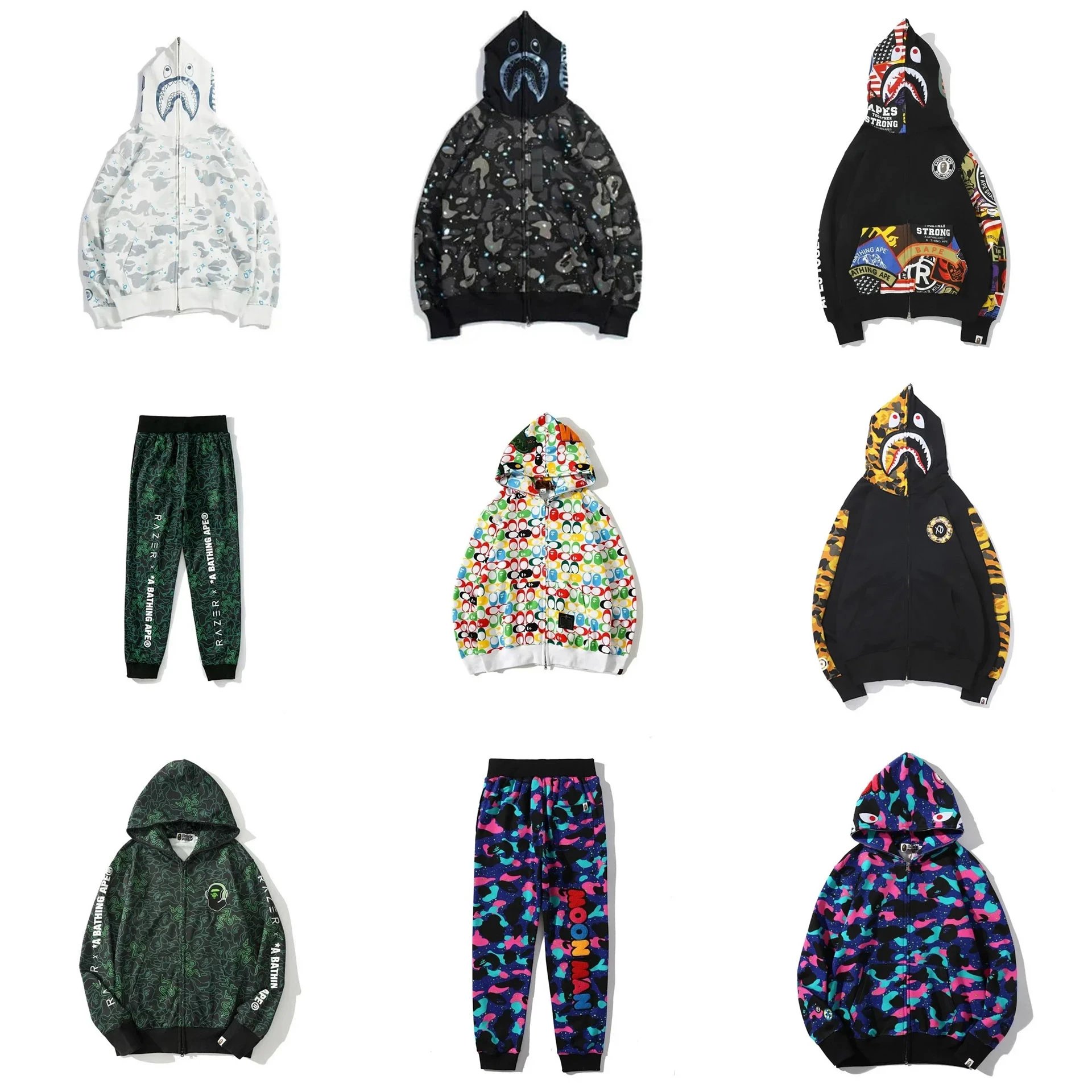 BAPE hoodie — camouflage · hood