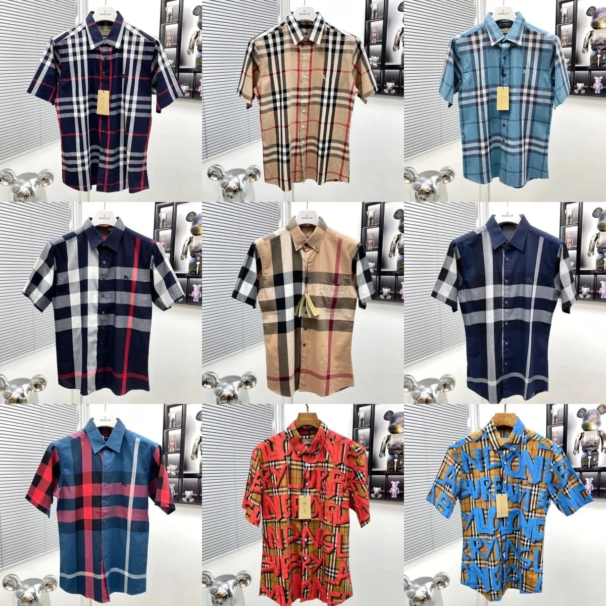 Burberry shirt — plaid · short-sleeved