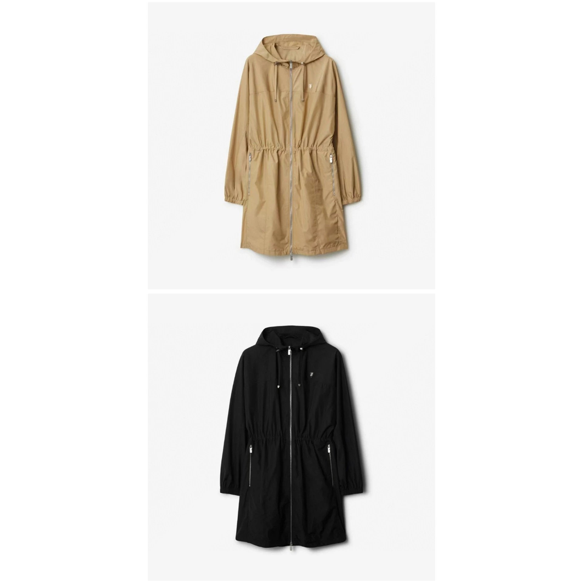 Burberry coat — hood · zip-up