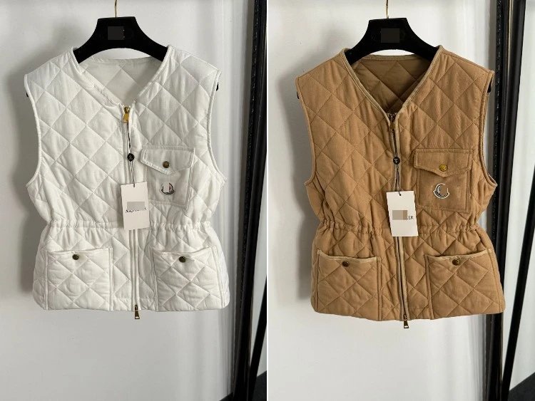 Colete acolchoado sem mangas com zíper Moncler