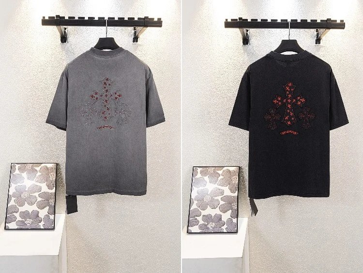 تيشيرت Chrome Hearts — رسم كبير على الظهر · أكمام قصيرة