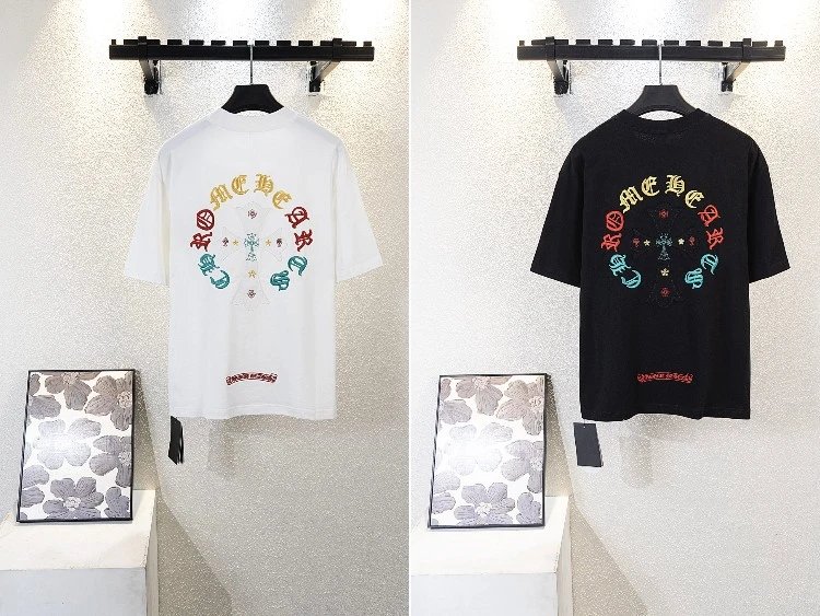 تيشيرت Chrome Hearts — رسم كبير على الظهر · أكمام قصيرة