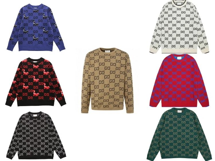 Jersey Gucci — Estampado integral · Cuello redondo