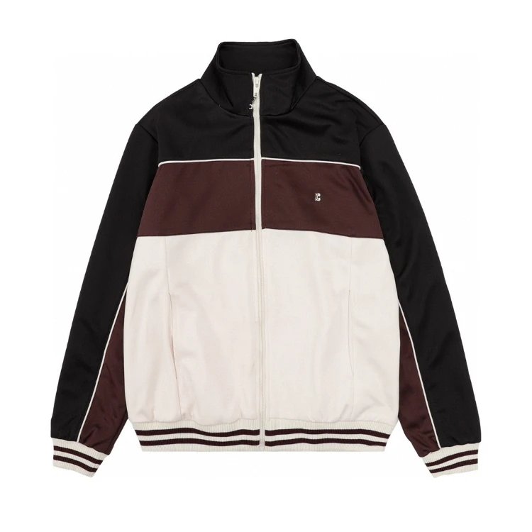 Chaqueta Celine — Bloques de color · Cuello alto