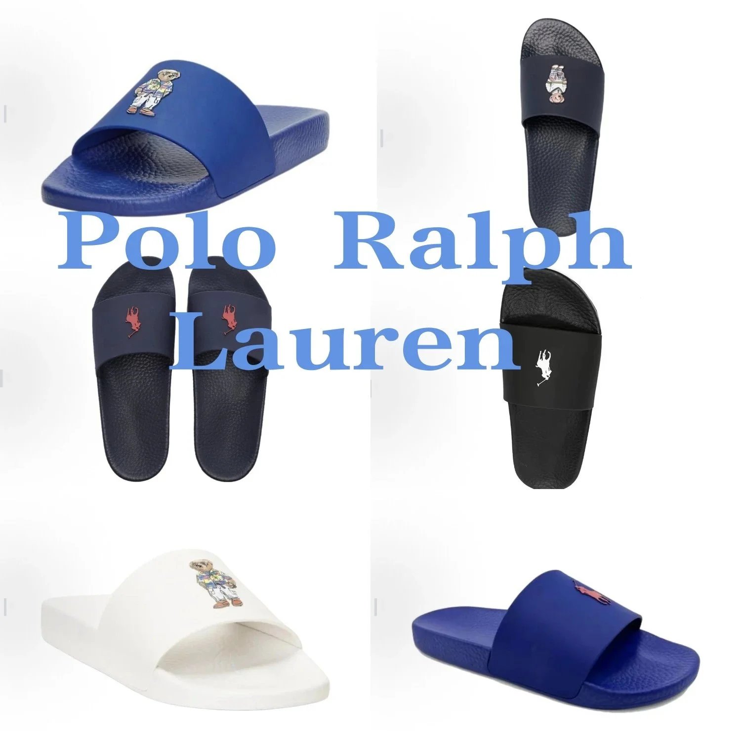 slide sandals Polo Ralph Lauren — lettering · wide strap